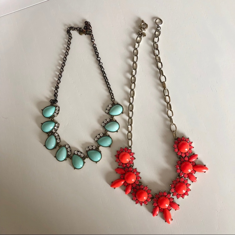 JCrew Mint and Coral Necklace Bundle
